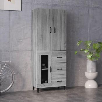 Armazém de Madeira Sonoma Cinza: Armário Alto 69,5x34x180 cm