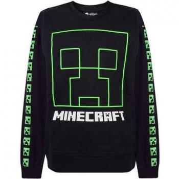 Minecraft Boys Creeper Face Long Sleeve Shirt