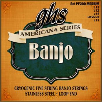Cordes de banjo GHS Americana Medium 11-12-14-22-11