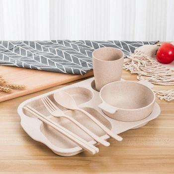 Vaisselle biodégradable à base de paille de blé – Kit 6 pièces