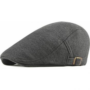 Unisex Black Newsboy Cap