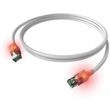 White 3m Cat6a DualBoot LED Patch Cable – EASYLAN CS1OWADAD0030 (S/FTP)