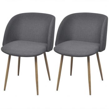 Sedie da tavolo vitaXL 2X grigio moderno