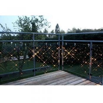 Star Trading System 24 LED-Icicle Außenlichterkette, 2x1m, warmweiß, 98 Birnen