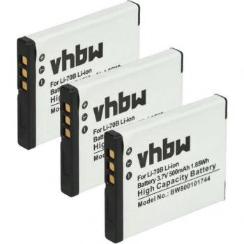Ersatzkameraakku Li-70B für Olympus von vhbw (500 mAh)