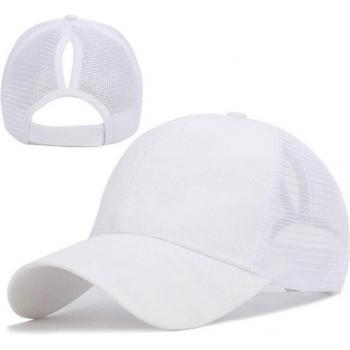 Women Men Baseball Cap Snapback Adjustable Glitter Ponytail Sunhat