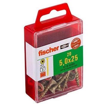 Vis Power-Fast 5x25 mm, tête fraisée, 20 pièces