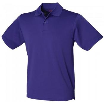 Piqué Polo Shirt by Henbury – Bright Pink, Small