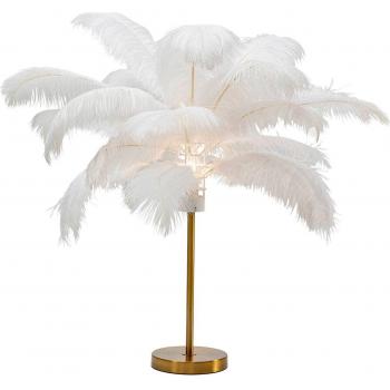 Feather Palm lámpara de mesa KARE blanco