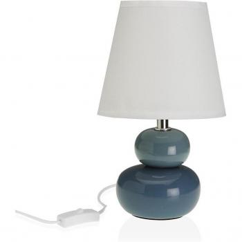 Lámpara de mesa Versa Azul Cerámica Textil