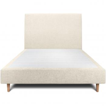 Lit Chic 160x200cm avec Sommier Tapissier Beige Clair