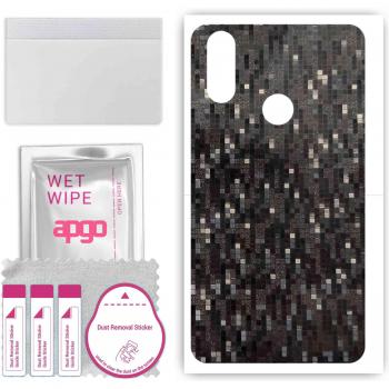 APGO Vinyl-Rückenfilm für Lenovo A6 Note – Schwarz-Carbon-Muster