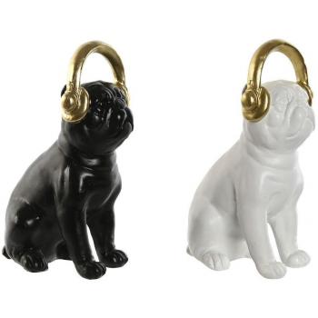 Bicolor Gold‑Accent Dog Sculptures – Home Decor Pair (12×18×30 cm)