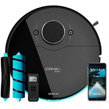 Cecotec Conga 9090 IA Robot Aspirador con Base de Autovaciado Home 10000 Negro