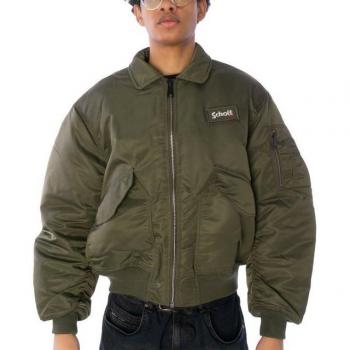 Schott NYC Green Military Bomber L