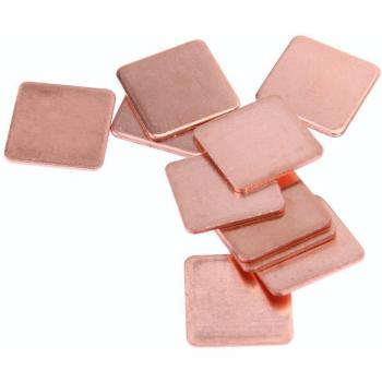 Cales thermiques en cuivre pour ordinateurs portables – Série 10 (20 × 20 mm)