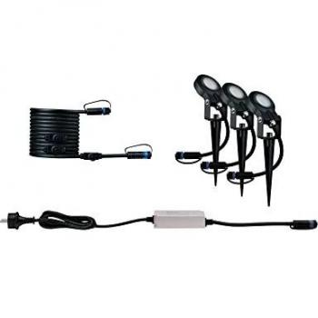 Paulmann Plug & Shine Sting Spot 2200K Set di 3 Fari LED da Giardino
