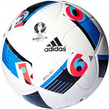 Adidas Men's Euro 2016 Official Match Football Ball, White/Bright Blue/Night Indigo, Size 5 (for men)