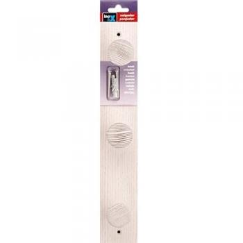 Colgador Fresno 3 Pomos Blanco