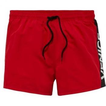 Venice Beach Herren Badeshorts Rot S mit Logo‑Aufdruck