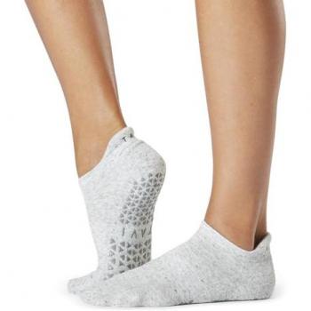 Women’s Tavi Noir Savvy Organic Cotton Low‑Rise Yoga Socks with Grip (Large)