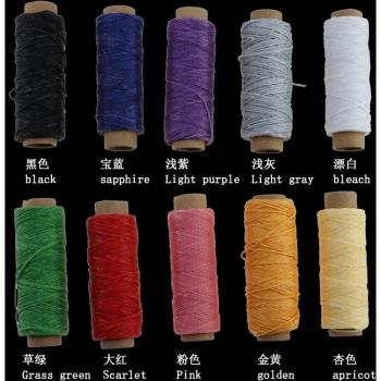 150D Wax Thread 50m for Crafting, 10 Colors in a Bag
