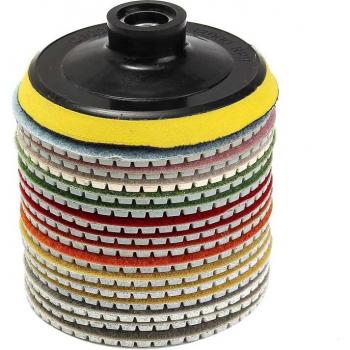 HLZS 4 Inch Diamond Polishing Discs Set for Marble and Granite