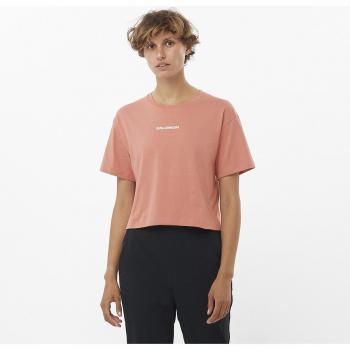 Camiseta Salomon Logo Twist para Mujer Granate