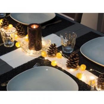 Velleman Microlight LED 10 m 90 lampes blanc chaud avec fil transparent
