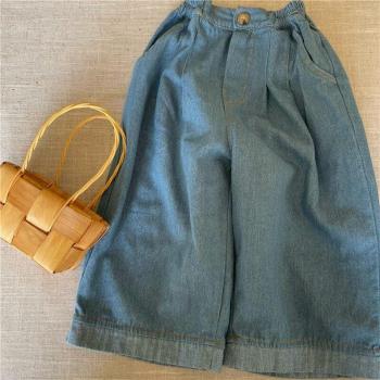 Jean ample en denim pour enfants, taille haute, style coréen, unisexe, printemps été 2022