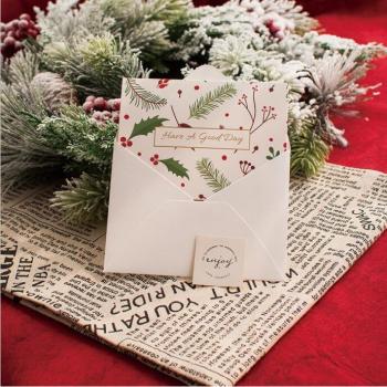 5pcs Floral Invitation Cards with Stickers for Celebrations
