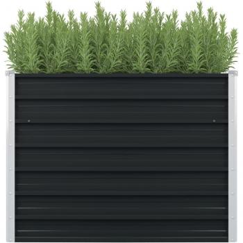 Jardinière de jardin surélevée anthracite 100x100x77 cm