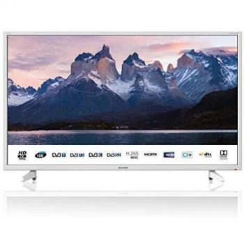 SHARP LC-32HI3222EW 81 cm (32 Zoll) Fernseher, Triple Tuner, HD Ready, Weiß