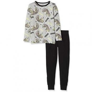 Ensemble de Pyjama Nkmnightset Gris Mélangé AOP Glow, 11 Ans Fille