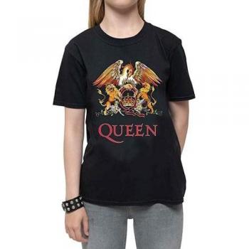 T‑shirt in cotone con stemma Queen (9–10 anni) nero