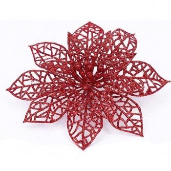 14cm Glittering Hollow Flower for Valentine's Day and Christmas