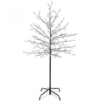 Árbol de Navidad 1.2 m con Luz LED en Flor de Cerezo – 72 LEDs Blancos – Festivo