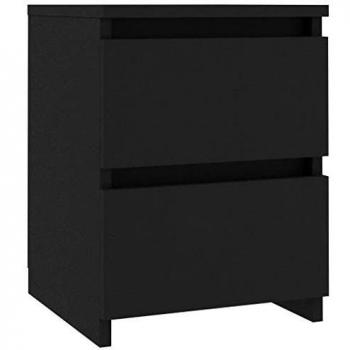 VidaXL Sleek Black Bedside Cabinet 30x30x40 cm
