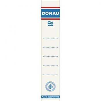 DONAU Rückenschilder für Bindern – 5 cm breit, 33 × 153 mm, weiß, 20‑Stück-Set