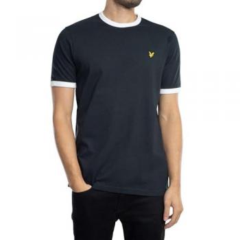 Navy/White Crew Neck Ringer Shirt