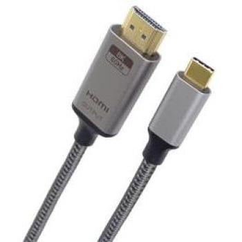 PremiumCord 2 m USB‑C–HDMI kabel – 8 K@60 Hz + 4 K@144 Hz (Alumín)