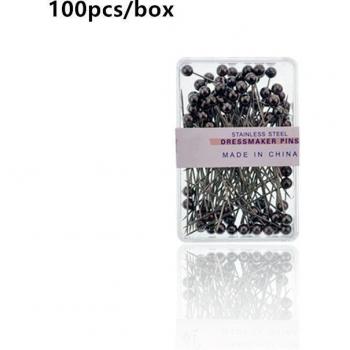 100pcs Pearl Metal Head Sewing Pins 38mm