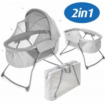 Tragbarer Babybett-Set Fillikid inkl. Matratze & Insektenschutz