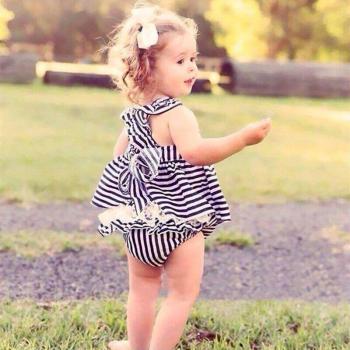 Baby Mädchen 2-teiliges Bowknot Sommeroutfit