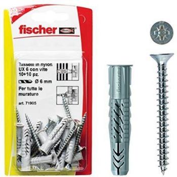 Tasselli Fischer 71905 Ux 6x35 S K per Muro Pieno