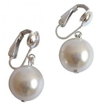 Gemshine 1‑Carat Ohrclips in Grau – Damenmode