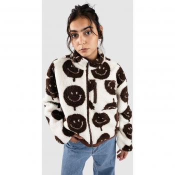 Giacca Marrone Fleece Zip Thru Blue Tomato con Trattino di Legatura