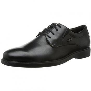 Geox U Brayden 2Fit, Zapatos Oxford para Hombre, Negro
