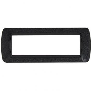 Placca 7-fach in Dunkelstahl Technopolymer Bticino L4807PA