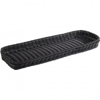 Schwarzer APS Brotkorb – Profi Line, flach und rechteckig, 60 × 20 × 5 cm